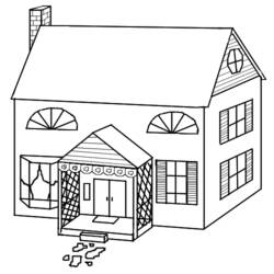 Disegno da colorare: Casa (Edifici e architettura) #64657 - Pagine da Colorare Stampabili Gratuite
