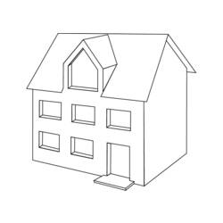 Disegno da colorare: Casa (Edifici e architettura) #64747 - Pagine da Colorare Stampabili Gratuite