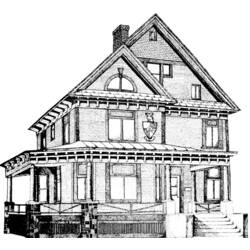 Disegno da colorare: Casa (Edifici e architettura) #66590 - Pagine da Colorare Stampabili Gratuite