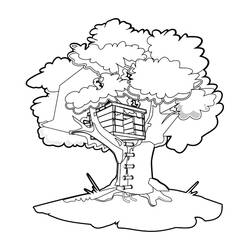 Disegno da colorare: Casa sull'albero (Edifici e architettura) #65992 - Pagine da Colorare Stampabili Gratuite