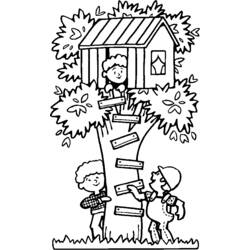 Disegno da colorare: Casa sull'albero (Edifici e architettura) #65997 - Pagine da Colorare Stampabili Gratuite