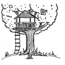 Disegno da colorare: Casa sull'albero (Edifici e architettura) #66025 - Pagine da Colorare Stampabili Gratuite