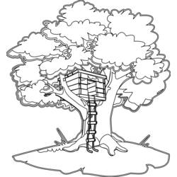 Disegno da colorare: Casa sull'albero (Edifici e architettura) #66029 - Pagine da Colorare Stampabili Gratuite