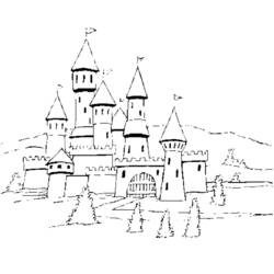 Disegno da colorare: Castello (Edifici e architettura) #62038 - Pagine da Colorare Stampabili Gratuite