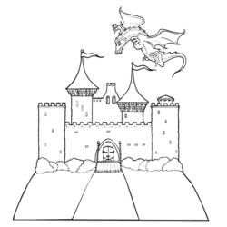 Disegno da colorare: Castello (Edifici e architettura) #62047 - Pagine da Colorare Stampabili Gratuite