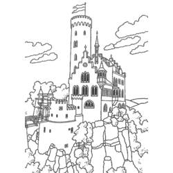 Disegno da colorare: Castello (Edifici e architettura) #62061 - Pagine da Colorare Stampabili Gratuite
