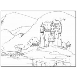 Disegno da colorare: Castello (Edifici e architettura) #62079 - Pagine da Colorare Stampabili Gratuite
