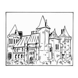 Disegno da colorare: Castello (Edifici e architettura) #62081 - Pagine da Colorare Stampabili Gratuite