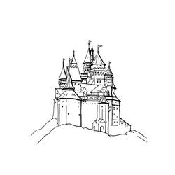 Disegno da colorare: Castello (Edifici e architettura) #62083 - Pagine da Colorare Stampabili Gratuite