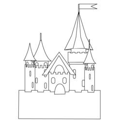 Disegno da colorare: Castello (Edifici e architettura) #62099 - Pagine da Colorare Stampabili Gratuite