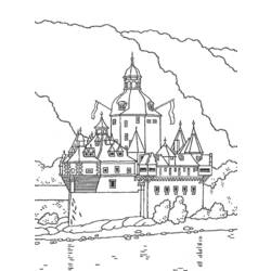 Disegno da colorare: Castello (Edifici e architettura) #62130 - Pagine da Colorare Stampabili Gratuite