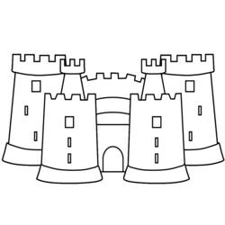Disegno da colorare: Castello (Edifici e architettura) #62131 - Pagine da Colorare Stampabili Gratuite