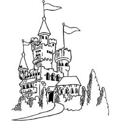 Disegno da colorare: Castello (Edifici e architettura) #62154 - Pagine da Colorare Stampabili Gratuite