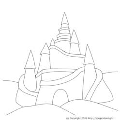 Disegno da colorare: Castello (Edifici e architettura) #62173 - Pagine da Colorare Stampabili Gratuite