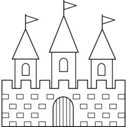Disegno da colorare: Castello (Edifici e architettura) #62213 - Pagine da Colorare Stampabili Gratuite