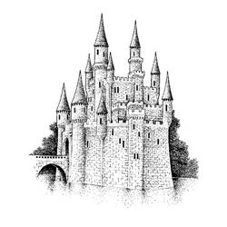 Disegno da colorare: Castello (Edifici e architettura) #62270 - Pagine da Colorare Stampabili Gratuite