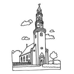 Disegno da colorare: Chiesa (Edifici e architettura) #64152 - Pagine da Colorare Stampabili Gratuite