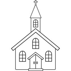 Disegno da colorare: Chiesa (Edifici e architettura) #64159 - Pagine da Colorare Stampabili Gratuite