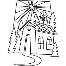 Disegno da colorare: Chiesa (Edifici e architettura) #64162 - Pagine da Colorare Stampabili Gratuite