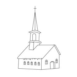 Disegno da colorare: Chiesa (Edifici e architettura) #64163 - Pagine da Colorare Stampabili Gratuite