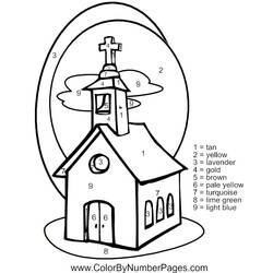 Disegno da colorare: Chiesa (Edifici e architettura) #64166 - Pagine da Colorare Stampabili Gratuite