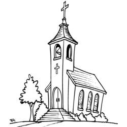Disegno da colorare: Chiesa (Edifici e architettura) #64171 - Pagine da Colorare Stampabili Gratuite