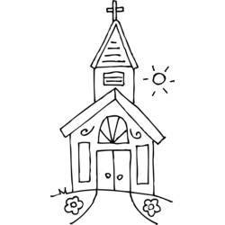 Disegno da colorare: Chiesa (Edifici e architettura) #64173 - Pagine da Colorare Stampabili Gratuite