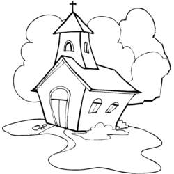 Disegno da colorare: Chiesa (Edifici e architettura) #64177 - Pagine da Colorare Stampabili Gratuite