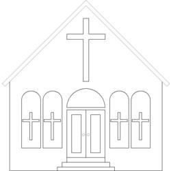 Disegno da colorare: Chiesa (Edifici e architettura) #64193 - Pagine da Colorare Stampabili Gratuite