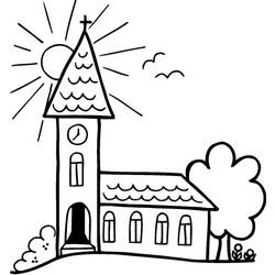 Disegno da colorare: Chiesa (Edifici e architettura) #64210 - Pagine da Colorare Stampabili Gratuite