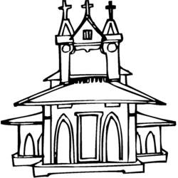 Disegno da colorare: Chiesa (Edifici e architettura) #64232 - Pagine da Colorare Stampabili Gratuite