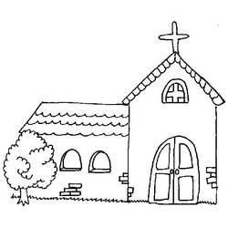 Disegno da colorare: Chiesa (Edifici e architettura) #64234 - Pagine da Colorare Stampabili Gratuite