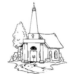 Disegno da colorare: Chiesa (Edifici e architettura) #64265 - Pagine da Colorare Stampabili Gratuite