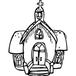 Disegno da colorare: Chiesa (Edifici e architettura) #64273 - Pagine da Colorare Stampabili Gratuite