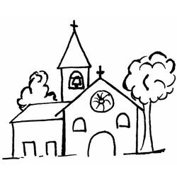 Disegno da colorare: Chiesa (Edifici e architettura) #64274 - Pagine da Colorare Stampabili Gratuite