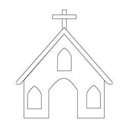 Disegno da colorare: Chiesa (Edifici e architettura) #64315 - Pagine da Colorare Stampabili Gratuite
