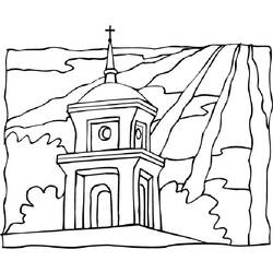 Disegno da colorare: Chiesa (Edifici e architettura) #64325 - Pagine da Colorare Stampabili Gratuite