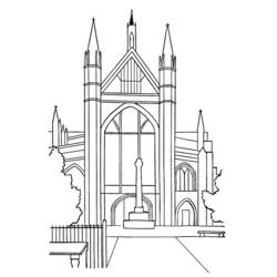 Disegno da colorare: Chiesa (Edifici e architettura) #64348 - Pagine da Colorare Stampabili Gratuite