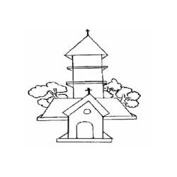 Disegno da colorare: Chiesa (Edifici e architettura) #64357 - Pagine da Colorare Stampabili Gratuite
