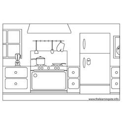 Disegno da colorare: Cucina (Edifici e architettura) #63520 - Pagine da Colorare Stampabili Gratuite