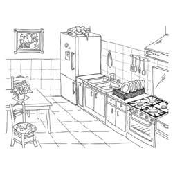 Disegno da colorare: Cucina (Edifici e architettura) #63534 - Pagine da Colorare Stampabili Gratuite