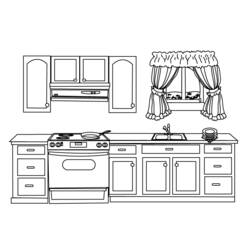 Disegno da colorare: Cucina (Edifici e architettura) #63634 - Pagine da Colorare Stampabili Gratuite