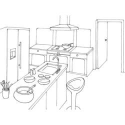 Disegno da colorare: Cucina (Edifici e architettura) #63639 - Pagine da Colorare Stampabili Gratuite