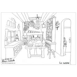Disegno da colorare: Cucina (Edifici e architettura) #63695 - Pagine da Colorare Stampabili Gratuite