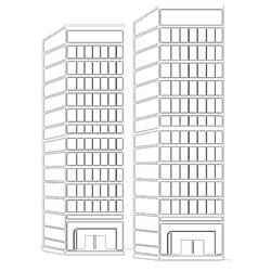 Disegno da colorare: Grattacielo (Edifici e architettura) #65545 - Pagine da Colorare Stampabili Gratuite