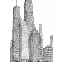 Disegno da colorare: Grattacielo (Edifici e architettura) #65905 - Pagine da Colorare Stampabili Gratuite