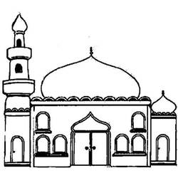 Disegne da colorare: Moschea - Pagine da Colorare Stampabili Gratuite
