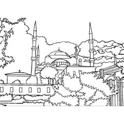 Disegno da colorare: Moschea (Edifici e architettura) #64520 - Pagine da Colorare Stampabili Gratuite