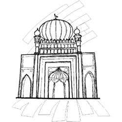 Disegno da colorare: Moschea (Edifici e architettura) #64556 - Pagine da Colorare Stampabili Gratuite