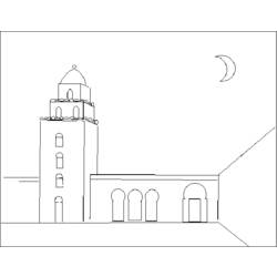 Disegno da colorare: Moschea (Edifici e architettura) #64569 - Pagine da Colorare Stampabili Gratuite